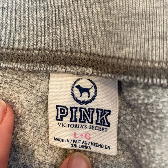 PINK Victoria's Secret Gray Sweatpants with Love Pink Logo - Picture 4 of 4